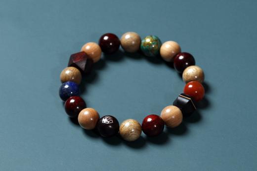 DQ0191°多宝珠紫檀/金丝楠木手串1*18 商品图0