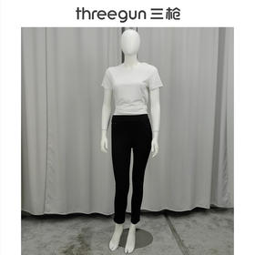 Threegun三枪 水洗牛仔修身女九分裤-60882B011