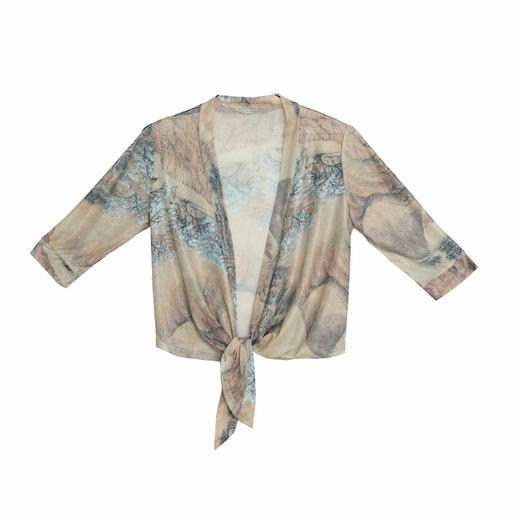 网纱印花开衫披肩防晒衣KQL-E001M6993 商品图4