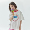 棵初2024夏季新品女童圆领撞色印花T恤百搭全棉柔软短袖上衣 商品缩略图2
