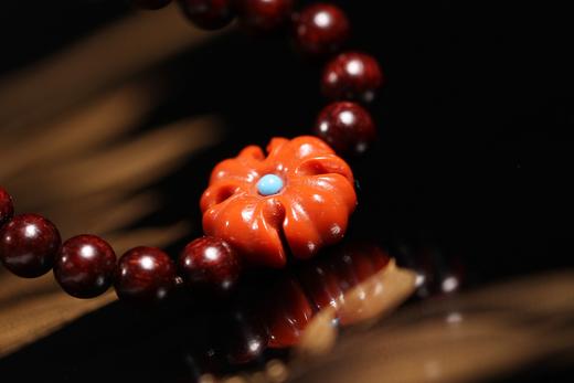 XYZT0596°克罗心·印度小叶紫檀双圈手持手串0.5 商品图3