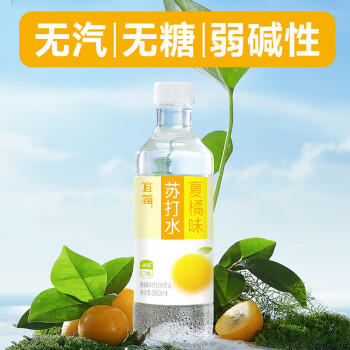 宜简苏打水无气橘子味无糖苏打饮料360ml*15瓶整箱装 商品图0