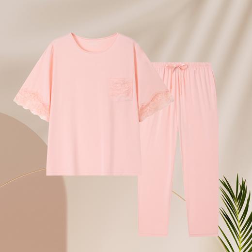 【50S蚕丝莫代尔】SCHIESSER德国舒雅中袖九分裤套装50S桑蚕丝莫代尔，垂坠柔软滑爽透气自带光泽感31/22435H 商品图3