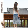 littletime女童新中式水墨字画半身裙夏装新款雪纺轻薄儿童马面裙 商品缩略图3