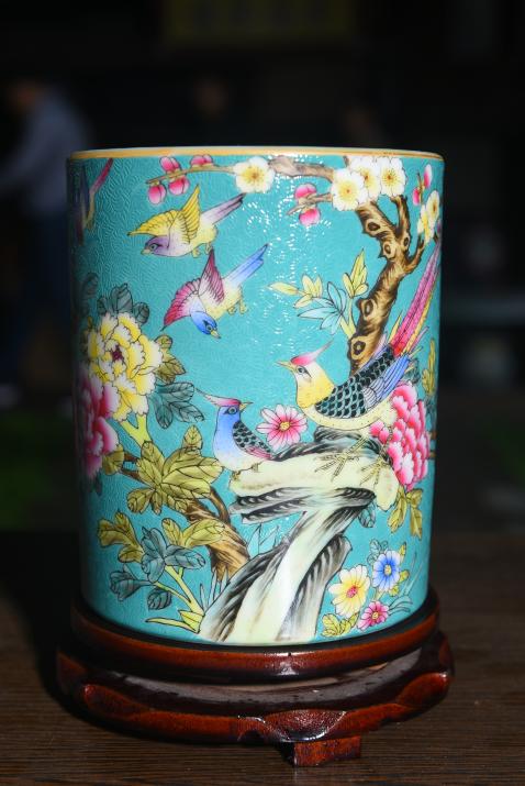 绿地锦堂富贵笔筒 商品图0