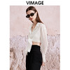 VIMAGE纬漫纪夏季新款时尚系带显瘦百搭舒适防晒休闲白衬衫V2109707 商品缩略图2