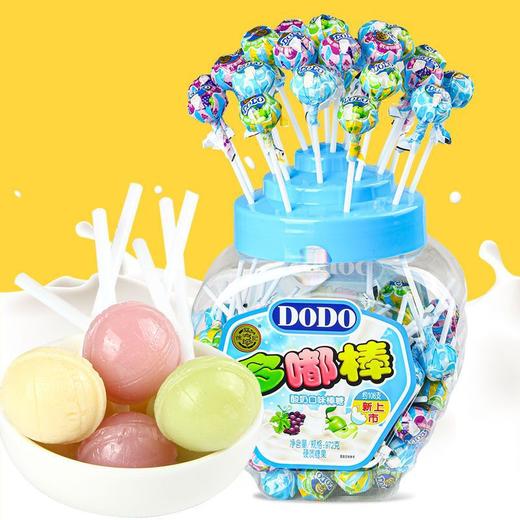 【62.9抢！108根徐福记棒棒糖】老品牌值得信赖，徐福记多嘟水果棒棒糖，桶装约108支儿童牛奶糖果L 商品图0