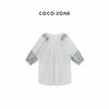 COCO ZONE"蔷薇日记”时尚高级感绣花短袖衬衫宽松显瘦V领套头上衣CC1B1041 商品缩略图1