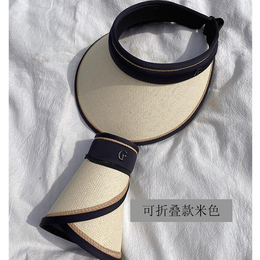 夏日烈阳，躲闪草帽大檐；肌肤呵护，UV防晒有心；舒适透气，头顶清凉空顶；折叠轻巧，蜻蜓点水自在。女神必备，时尚遮阳方便携带！ 商品图4