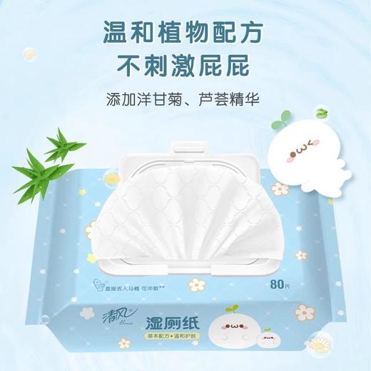 清风湿厕纸80片/包（200*135mm） 商品图0
