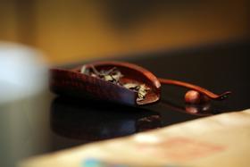 SDCC0028°印度小叶紫檀老料茶则套装