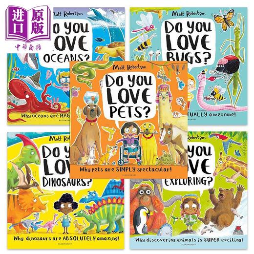 【中商原版】Matt Robertson 自然动植物科普儿童绘本5册 海洋Ocean 恐龙Dinosaur 昆虫Bug 探索野外Exploring 宠物 英文原版 商品图0