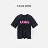 COCO ZONE2024夏季圆领百搭休闲上衣字母印花短袖T恤CC2B0779 商品缩略图0