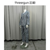 Threegun三枪 丝光棉彩格翻领开襟长袖长裤男家居套-81413D911 商品缩略图1
