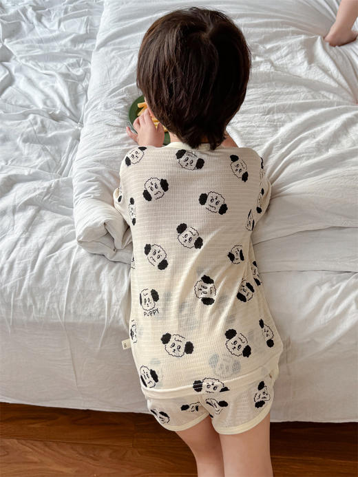 【夏季薄款儿童睡衣家居服】夏季a类薄款竹纤维，亲肤透气不闷热，男女童卡通韩版短袖短裤套装QQ父亲节礼物新年礼盒年货礼盒 商品图2