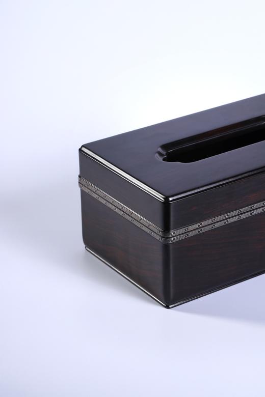 SDMG0066°紫光檀嵌银丝纸巾盒 商品图3