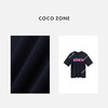 COCO ZONE2024夏季圆领百搭休闲上衣字母印花短袖T恤CC2B0779 商品缩略图2
