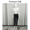 Threegun三枪 水洗牛仔修身女九分裤-60882B011 商品缩略图3