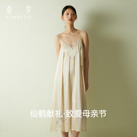 桑罗母亲节仙鹤中式睡裙