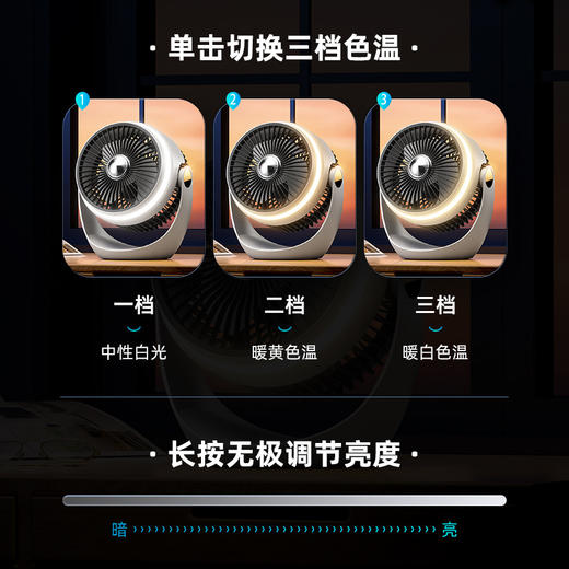【推荐】康思雅家用台式静音涡轮电风扇 运行稳定 风大音轻 多角度随意调节 商品图1