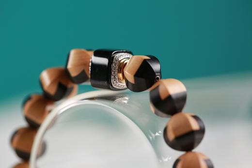 ZGT0068°紫光檀&黄杨木榫卯手串 商品图4