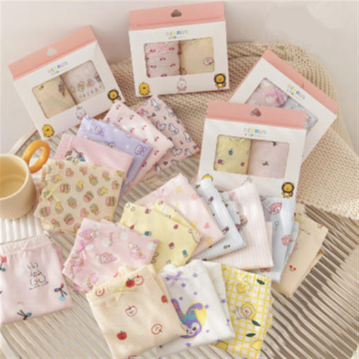 【高品质不夹屁屁，妈妈放心的小裤裤】4条装儿童内裤 女童男童纯棉a类 图案随机 平角卡通中大童短裤 便当盒装学生棉内裤-QQ 商品图11