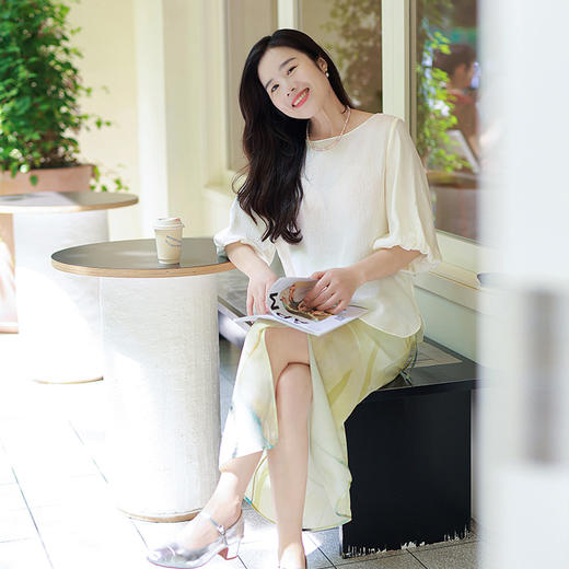 【福利清仓】定制印花| 真丝双绉高腰半身裙 商品图1