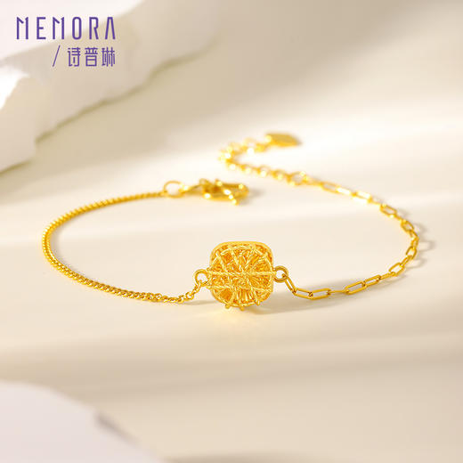 小方糖爆闪黄金手链女新款足金纯金手饰【按克计价黄金2】MEMORA诗普琳GBE02101（线上专供） 商品图1