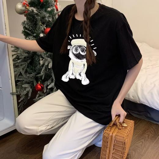 【更柔，更滑，更透气！】2024年夏季宽松潮牌 半袖纯棉 设计感上衣百搭 圆领T恤女短袖-QQ 商品图11