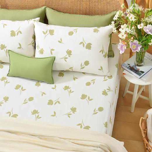 午后花影系列床单枕套床单纯棉100全棉防滑夏季双人定制 商品图0