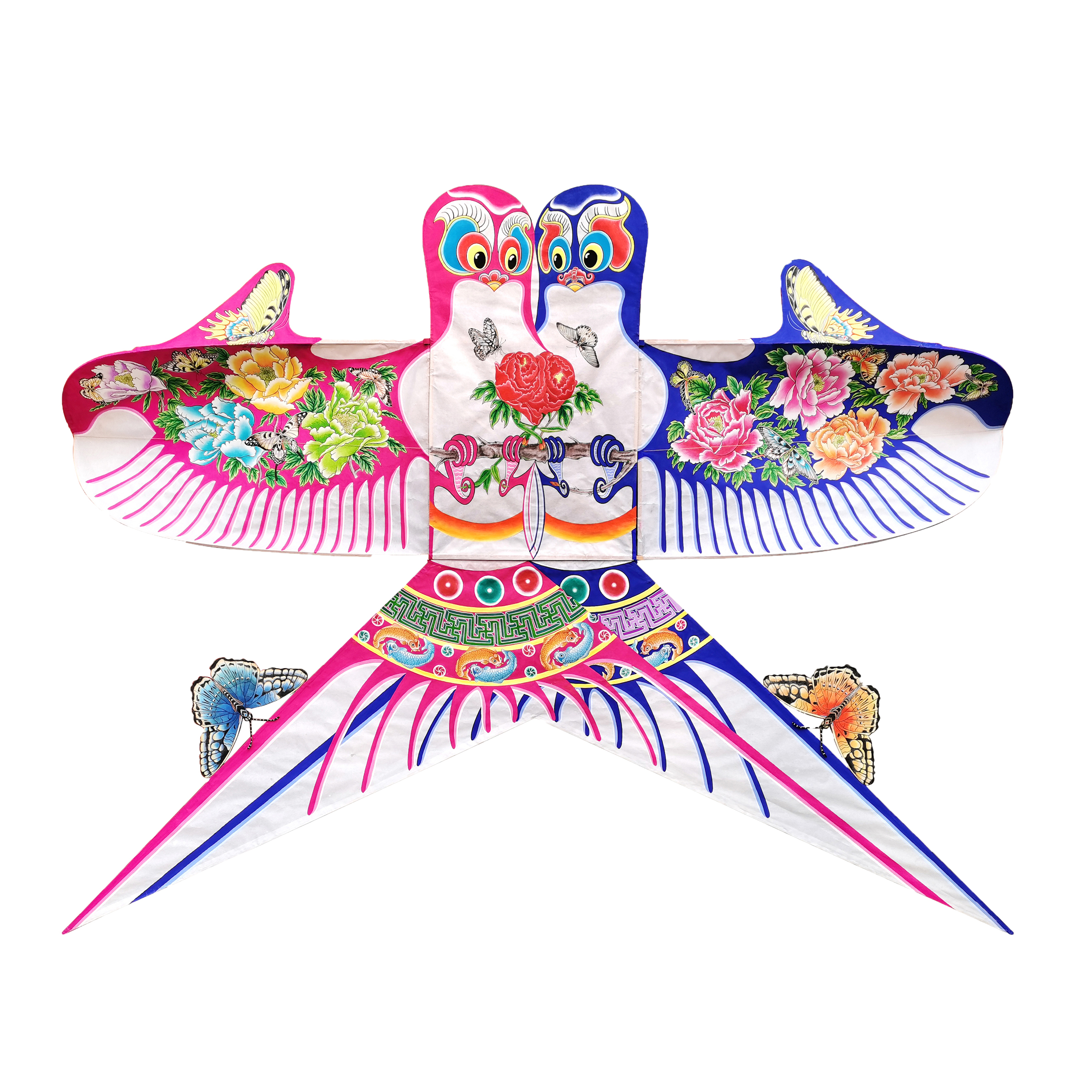 预售定制款「曹雪芹风筝艺术品」缪伯刚亲自手绘传统风筝《比翼双飞》