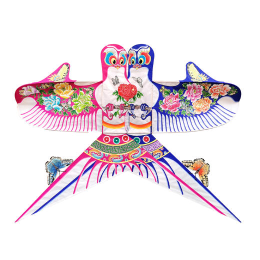 预售定制款「曹雪芹风筝艺术品」缪伯刚亲自手绘传统风筝《比翼双飞》 商品图0