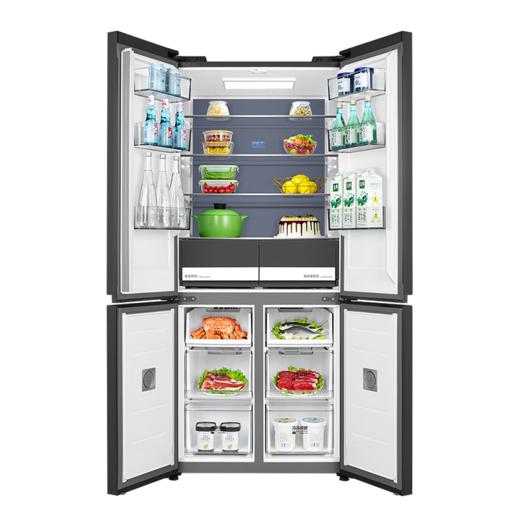 美的（Midea）美家系列525升十字对开门冰箱多门大容量一级能效节能净味电冰箱 BCD-525WSGPZM(Q) 海砂银 商品图2