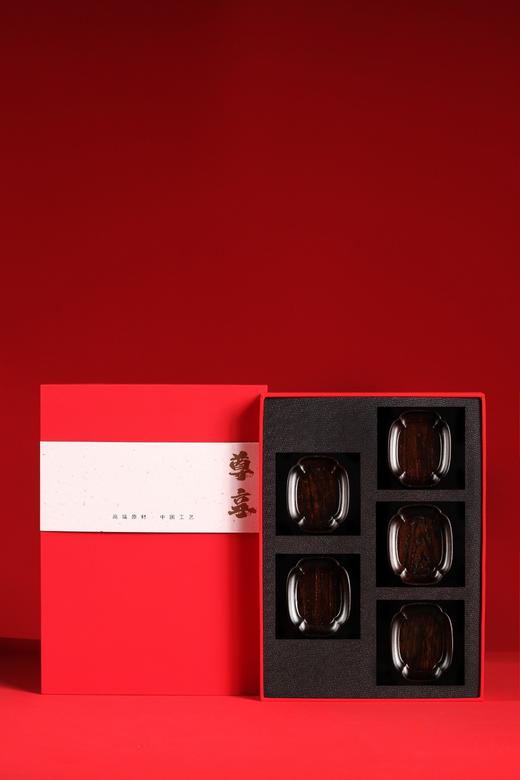 LP0124-2°紫光檀海棠口茶杯垫 商品图0