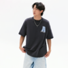 ACEYKYB黄子韬假两件T恤男女2025夏季新款复古牛仔贴布绣短袖中性 商品缩略图1