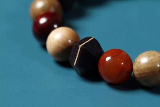 DQ0191°多宝珠紫檀/金丝楠木手串1*18 商品图7