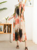 雀说 连衣裙女春夏高级感时尚灯笼袖宽松大码半高领长裙4ZF-0547 商品缩略图5
