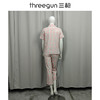 Threegun三枪 高支纯棉彩格翻领开襟短袖长裤女家居套-82114D011 商品缩略图2
