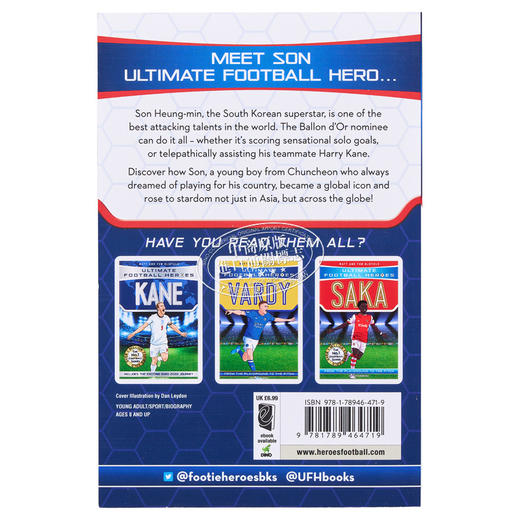 预售 【中商原版】足球英雄系列 孙兴慜收集 Son Heung min Ultimate Football Heroes Collect 英文原版 Matt Oldfield 商品图1