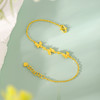 蝴蝶黄金手链女款双层素链5G足金手饰送女友生日礼物母亲节【按克计价黄金1】MEMORA诗普琳GBE02001（线上专供） 商品缩略图1