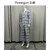 Threegun三枪 丝光棉彩格翻领开襟长袖长裤男家居套-81413D911 商品缩略图4