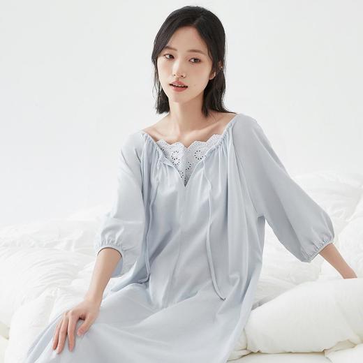 3部 顶瓜瓜女士夏季纯棉中袖睡裙DJJWX-AQW23328 商品图0