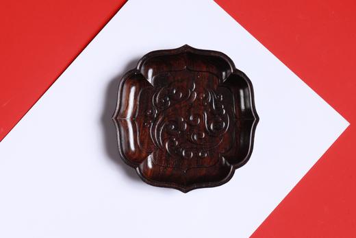 LP0124-1°紫光檀莲花祥云茶杯垫 商品图5