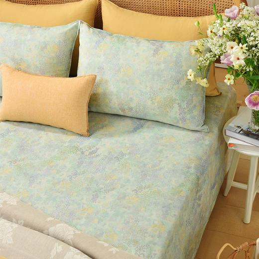 春日写意系列床单枕套床单纯棉100全棉防滑夏季双人定制 商品图0