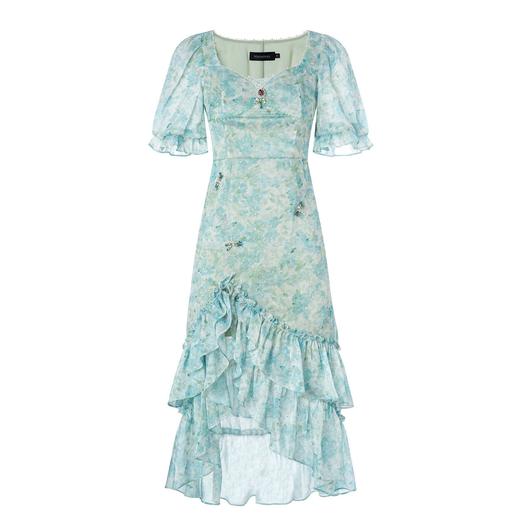 MAXRIENY | 【商场同款】MAXRIENY蜻蜓系列春日清新印花连衣裙修身(货号:MC88DR072F60) 商品图4