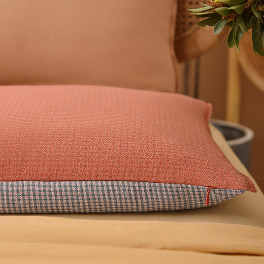 简约小方格系列成人枕荞麦壳护颈椎四季家用 商品图2