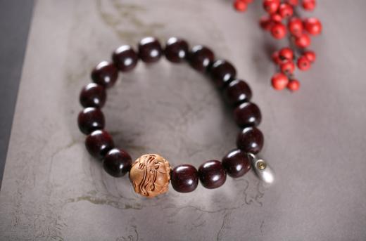 XYZT0368°富贵金蟾小叶紫檀手串1.2 商品图1