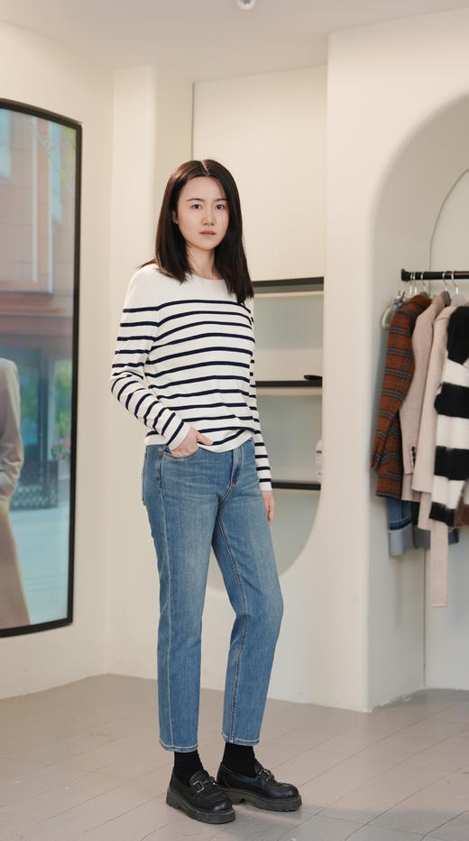 【独家定制】春季新款烟管牛仔裤 商品图0