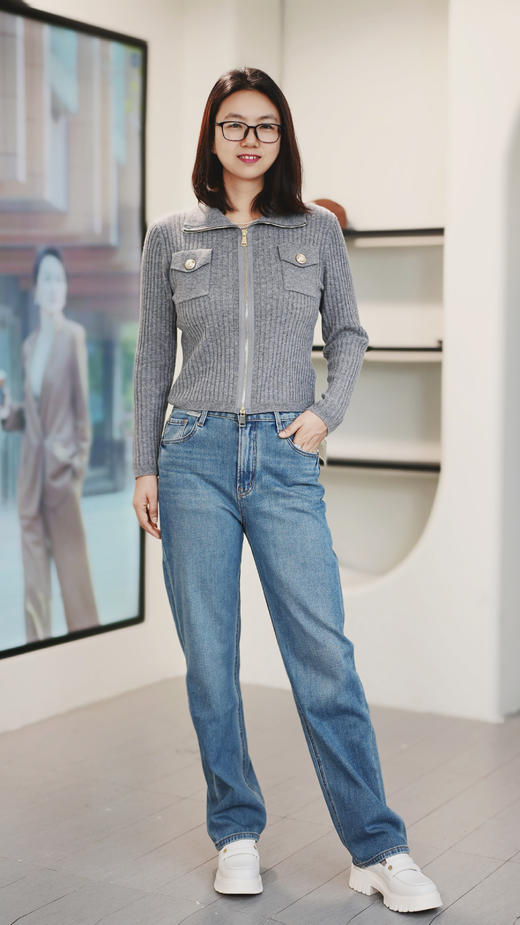 【独家定制】直筒休闲牛仔裤 商品图0