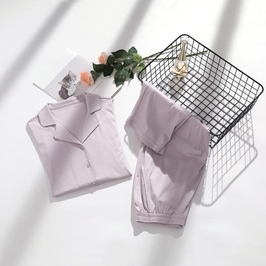 【兰精零碳莫代尔】SCHIESSER德国舒雅短袖九分裤家居套装69.5%兰精零碳纤维30.5%棉 50S零碳天丝30/22432H 商品图6